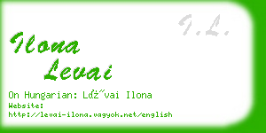 ilona levai business card